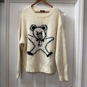 Step Hem Angry Teddy Sweater by 7 For All Mankind Hard To Find (over)size Medium